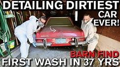Detailing Dirtiest Car Ever! First Wash in 37 Years Mercedes 280 SL
