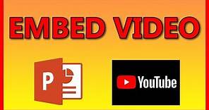 How to embed a YouTube video in a PowerPoint 2016 presentation - Tutorial