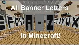 Minecraft | How to make Banner Letters!