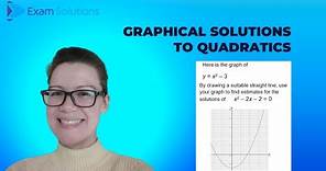 Graphical solutions using a quadratic and straight line | ExamSolutions