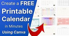 [TUTORIAL] Create a FREE Printable Calendar in Minutes Using Canva! (1800+ Templates)