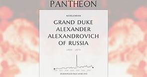 Grand Duke Alexander Alexandrovich of Russia Biography - Grand Duke of Russia