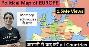 World Map: EUROPE Political Map - Learn all countries on map | Parcham Classes Maps