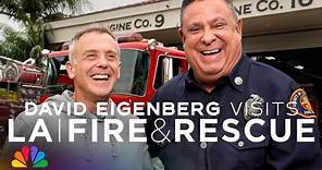 David Eigenberg Visits LA Fire & Rescue Firehouse | NBC