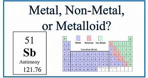 Is Antimony (Sb) a Metal, Non-Metal, or Metalloid?
