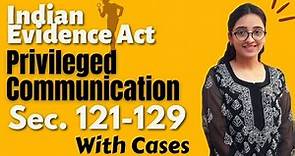 Indian Evidence Act | Privileged Communication Sec 121 - 129 | With Cases