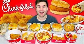 Trying Chick-fil-A's FULL BREAKFAST MENU!