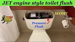 No more clogged toilets - Jet pressure flush system WOW