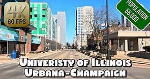 Driving Around University of Illinois Urbana-Champaign Campus in 4k Video