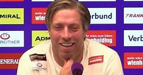 Austria Wien-Trainer Michael Wimmer - die Pressekonferenz nach dem Unentschieden gegen den WAC
