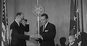 December 3, 1963 - Secret Service Agent Clint Hill receives a citation for ''exceptional bravery''