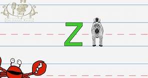 Write the letter Z | Alphabet Writing lesson for children | The Singing Walrus