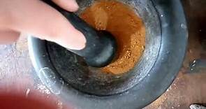 Making a pigment - Red ochre