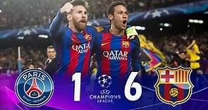 Barcelona 6 x 1 PSG ● 2017 melhores momentos do Liga dos Campeões UEFA