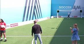 Hero Fiennes Tiffin smashing in the top bins in rehearsals. That wave at the end 👋🤣 | Soccer AM