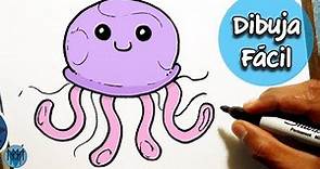 Cómo Dibujar una Medusa Kawaii Fácil | How to Draw a Jellyfish KAWAII