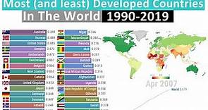 Most (and Least) Developed Countries in the World - Timelapse (1990-2019)