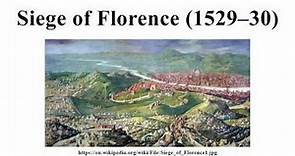 Siege of Florence (1529–30)