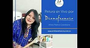 Pintura en vivo de Diana Francia para Unilever Colombia vía streaming Artista Plástica Colombiana