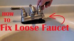 How to Fix Loose Sink Faucet