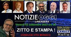 "𝐙𝐢𝐭𝐭𝐨 𝐞 𝐬𝐭𝐚𝐦𝐩𝐚 !" | Notizie Oggi Lineasera - Canale Italia