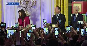 Doug Emhoff lights Hanukkah candles at White House ceremony