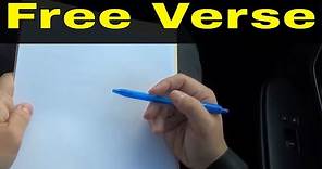 How To Write A Free Verse Poem-Poetry Tutorial