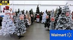 WALMART CHRISTMAS (COMPLETE SECTION) - CHRISTMAS TREES ORNAMENTS DECORATIONS SHOPPING (4K)