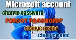 How to Change your Microsoft Account Password, Forgot your Password? Change Microsoft account name 💥