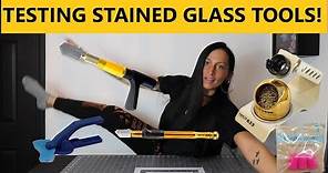 TESTING STAINED GLASS TOOLS! (Trying different tools for making stained glass)
