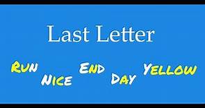 Last Letter Game