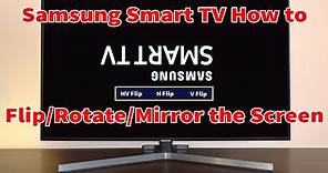 How to Flip Rotate or Mirror the Screen in Samsung Smart TV using Service Menu