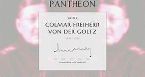 Colmar Freiherr von der Goltz Biography - Prussian field marshal and military writer (1843–1916)