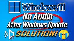 How to Fix No Sound After Windows 11 Update - Sound Missing [Solved]