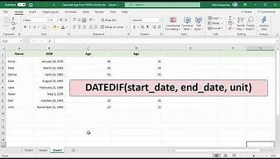 How to Calculate Age in years using Date of Birth in Excel - Office 365