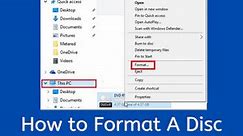 How to Format DVD RW/CD & How to Erase CD in Windows 10/11