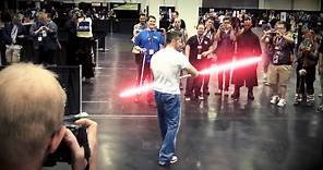 Ray Park "Darth Maul" Lightsaber demo with effects