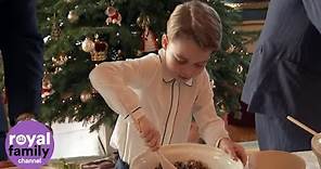 Prince George Makes Christmas Pudding with Queen Elizabeth