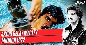 Mark Spitz wins 7TH GOLD in 4x100m medley relay! 🏊🏼‍♂️ | Munich 1972