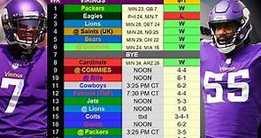 A Look at the Minnesota Vikings Remaining Schedule