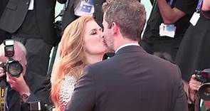Amy Adams and her husband share some love during the Premiere of Nocturnal Animals in Venice