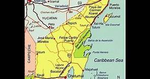 mapa de Quintana Roo Mexico