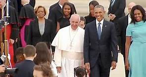 President Obama, the First Lady, Vice President Biden & Dr. Biden Greet His Holiness Pope Francis