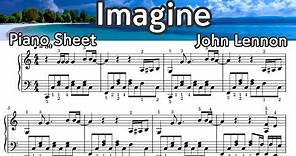 Imagine -Piano Music Sheet - John Lennon - by SangHeart Play