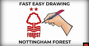 Easy Drawing | Nottingham Forest / How to Draw Football Club Logos | Nottingham