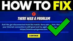 How To FIX Fortnite Disconnected from Match (2024)