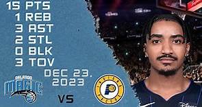 Gary Harris player Highlights MAGIC vs PACERS NBA Regular season game 23-12-2023