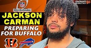 Jackson Carman on Playing Left Tackle, Bengals' Playoff Matchup With Bills