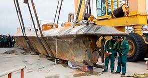 El narcosubmarino de Vilaxoán mide 23 metros y puede almacenar seis toneladas de cocaína