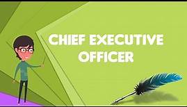 What is Chief executive officer?, Explain Chief executive officer, Define Chief executive officer